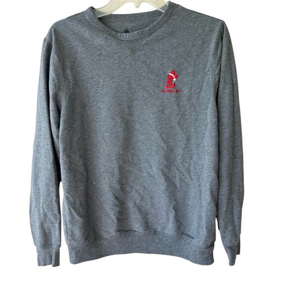 Disney Parks Sweatshirt Christmas Mickey Lightweight Gray Women's Small - Picture 1 of 11